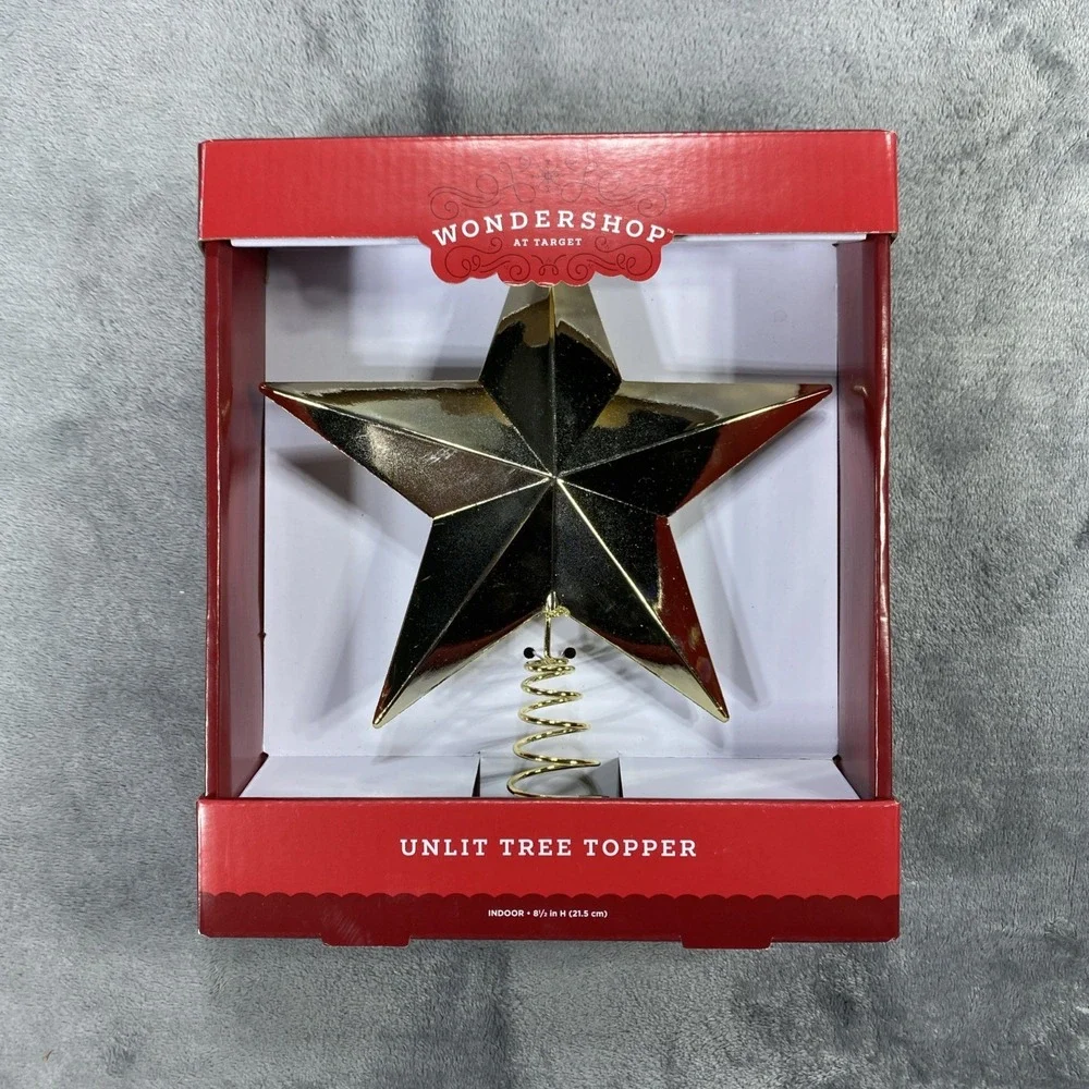 Wondershop Christmas Tree Topper‎ Solid Star Unlit 8.5